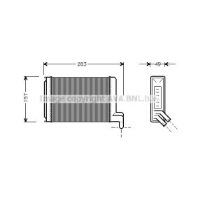 Achetez des Radiateur de chauffage AVA COOLING SYSTEMS VWA6067 à prix pour 21,15 €