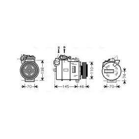 Achetez des Compresseur de climatisation AVA COOLING SYSTEMS BWAK318 à prix pour 549,52 €