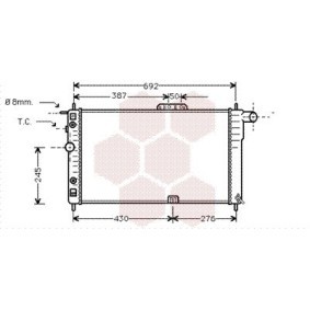Achetez des Radiateur du moteur VAN WEZEL 81002002 à prix pour 120,99 €