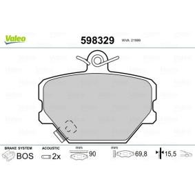 Achetez des Plaquettes de frein VALEO 598329 à prix pour 32,97 €