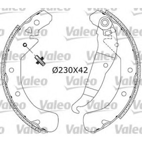 Bremsensatz, Trommelbremse für VAUXHALL von VALEO