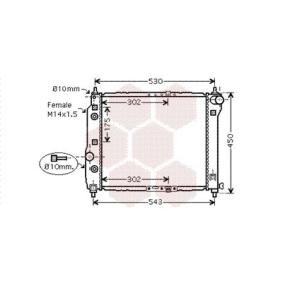Achetez des Radiateur du moteur VAN WEZEL 81002069 à prix pour 157,89 €