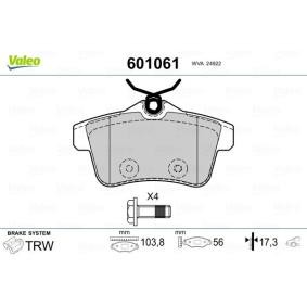 Acquista Kit pastiglie freni da VALEO 601061 a buon mercato per soli 44,70 €