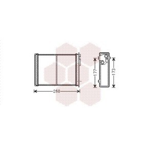 Achetez des Radiateur de chauffage VAN WEZEL 09006260 à prix pour 65,84 €