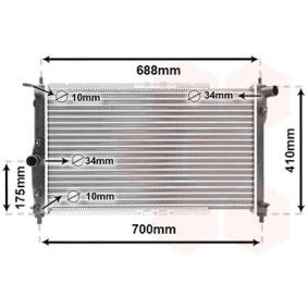Achetez des Radiateur du moteur VAN WEZEL 81002014 à prix pour 71,44 €