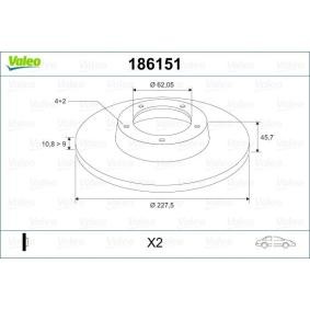 Comprar Disco de freno de VALEO 186151 a bajo precio de 50,32 €