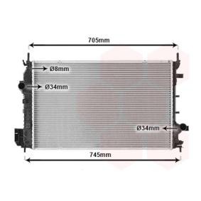 Achetez des Radiateur du moteur VAN WEZEL 47002070 à prix pour 254,20 €