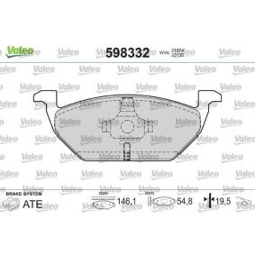 Achetez des Plaquettes de frein VALEO 598332 à prix pour 38,27 €