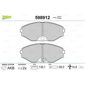 Acquista Kit pastiglie freni da VALEO 598912 a buon mercato per soli 42,35 €