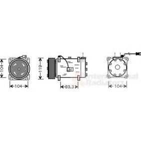 Klimakompressor 4000K225 für 206 Schrägheck (2A/C) für 350,58 CHF