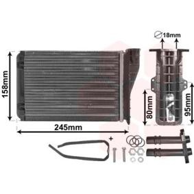 Compre Permutador de calor, aquecimento do habitáculo da VAN WEZEL 43006249 a um preço baixo por 28,07 €