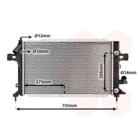Achetez des Radiateur du moteur VAN WEZEL 37002467 à prix pour 163,41 €