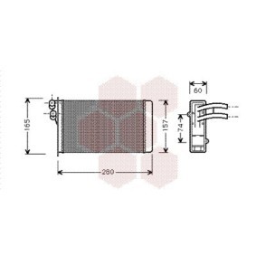 Acquista Scambiatore calore per riscaldamento abitacolo da VAN WEZEL 03006141 a buon mercato per soli 26,69 €