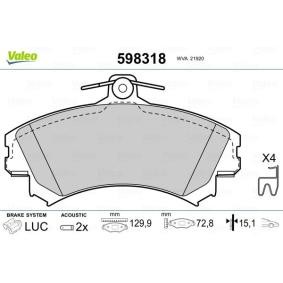 Achetez des Plaquettes de frein VALEO 598318 à prix pour 30,57 €