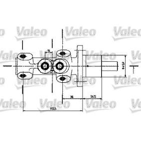 Comprar Cilindro principal de freno de VALEO 350725 a bajo precio de 124,28 €