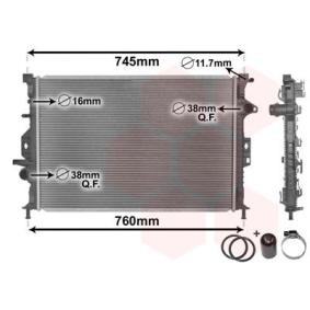 Achetez des Radiateur du moteur VAN WEZEL 18002425 à prix pour 134,83 €