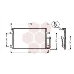 Achetez des Condenseur, climatisation VAN WEZEL 81005085 à prix pour 160,71 €