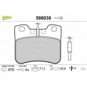 Acquista Kit pastiglie freni da VALEO 598030 a buon mercato per soli 23,25 €