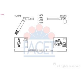 Acquista Kit cavi candele da FACET 4.9138 a buon mercato per soli 57,60 €