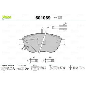 Achetez des Plaquettes de frein VALEO 601069 à prix pour 36,62 €