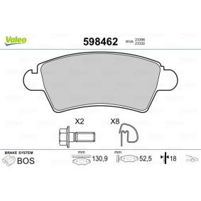 Achetez des Plaquettes de frein VALEO 598462 à prix pour 37,05 €
