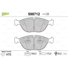Comprar Juego de pastillas de freno de VALEO 598712 a bajo precio de 53,32 €
