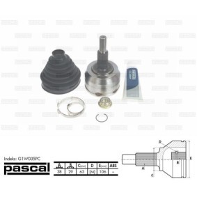 Gelenksatz, Antriebswelle von PASCAL G1W035PC