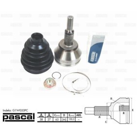 Compre Junta homocinética de PASCAL online para California T5 Bus (7EC, 7EF, 7EG, 7HF) a precios moderados