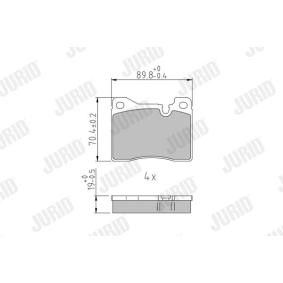 Acquista Kit pastiglie freni da JURID 571261J a buon mercato per soli 23,69 €