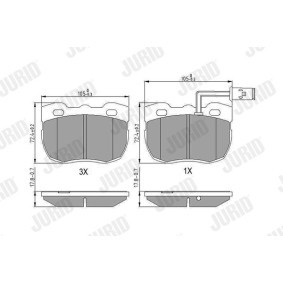 Acquista Kit pastiglie freni da JURID 571425D a buon mercato per soli 33,59 €