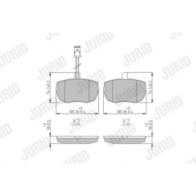 Acquista Kit pastiglie freni da JURID 571427J a buon mercato per soli 85,49 €