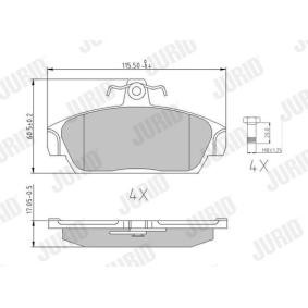 Acquista Kit pastiglie freni da JURID 571436J a buon mercato per soli 28,88 €