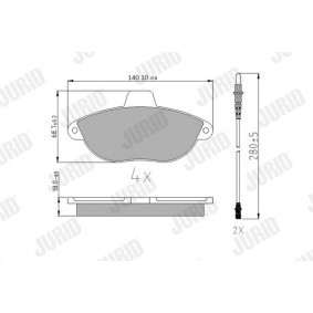 Acquista Kit pastiglie freni da JURID 571872J-AS a buon mercato per soli 103,54 €