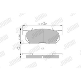 Acquista Kit pastiglie freni da JURID 572211J a buon mercato per soli 46,36 €