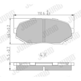 Acquista Kit pastiglie freni da JURID 572223J a buon mercato per soli 25,45 €