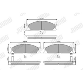Acquista Kit pastiglie freni da JURID 572373J a buon mercato per soli 28,61 €