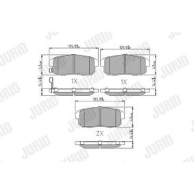 Acquista Kit pastiglie freni da JURID 572592J a buon mercato per soli 33,70 €