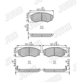 Acquista Kit pastiglie freni da JURID 572614J a buon mercato per soli 32,78 €