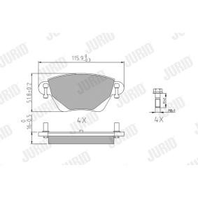 Bremsbeläge 573012J von JURID günstig für 26,05 € online kaufen