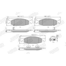 Acquista Kit pastiglie freni da JURID 573071J a buon mercato per soli 58,89 €
