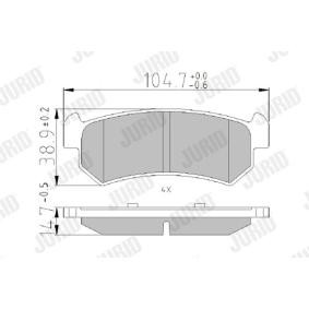 Acquista Kit pastiglie freni da JURID 573216J a buon mercato per soli 20,38 €