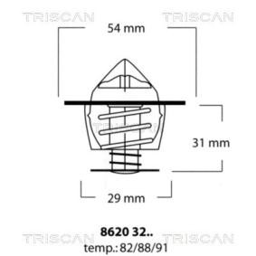 Achetez des Thermostat d'eau TRISCAN 8620 3288 à prix pour 13,17 €