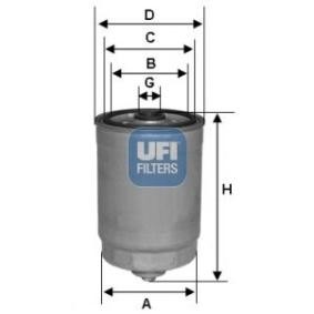 Comprar Filtro combustible de UFI 24.350.01 a bajo precio de 17,08 €