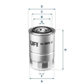 Comprar Filtro combustible de UFI 24.368.00 a bajo precio de 24,43 €