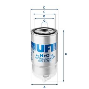 Compre Filtro de combustível da UFI 24.H2O.05 a um preço baixo por 18,39 €
