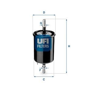 Compre Filtro de combustível da UFI 31.843.00 a um preço baixo por 8,03 €