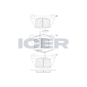 Bremsbeläge von ICER für DAILY II Pritsche/Fahrgestell günstig online kaufen