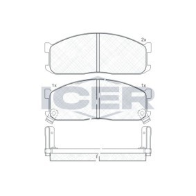 Compre Pastilhas de travão de ICER online para Bongo III Minibuss a preços moderados