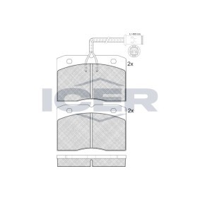 Acquista Kit pastiglie freni da ICER 140730 a buon mercato per soli 15,66 €