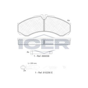 Acquista Kit pastiglie freni da ICER 141208-200 a buon mercato per soli 36,75 €
